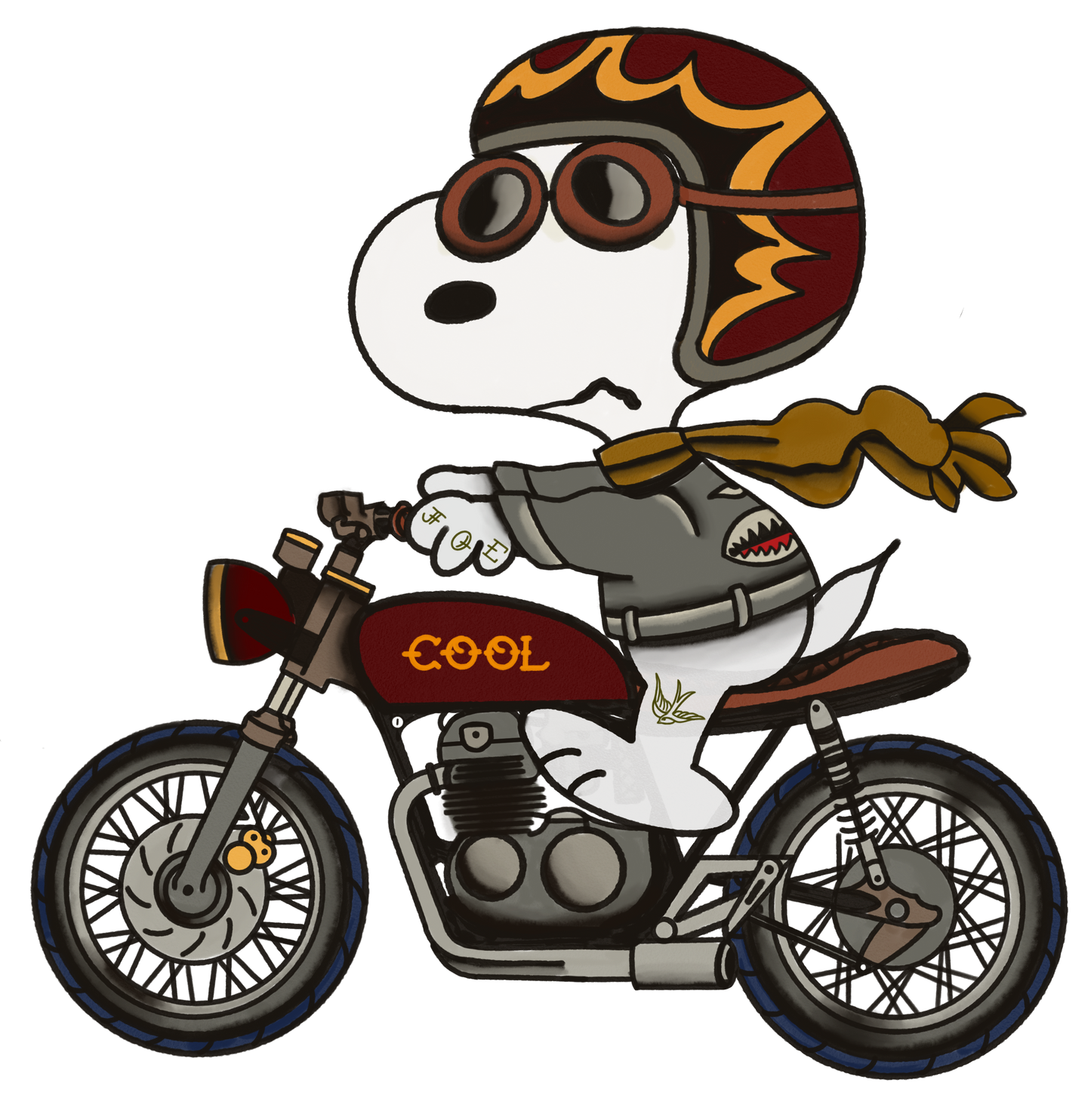 Joe Cool biker - Japanese Cafe motorcycle