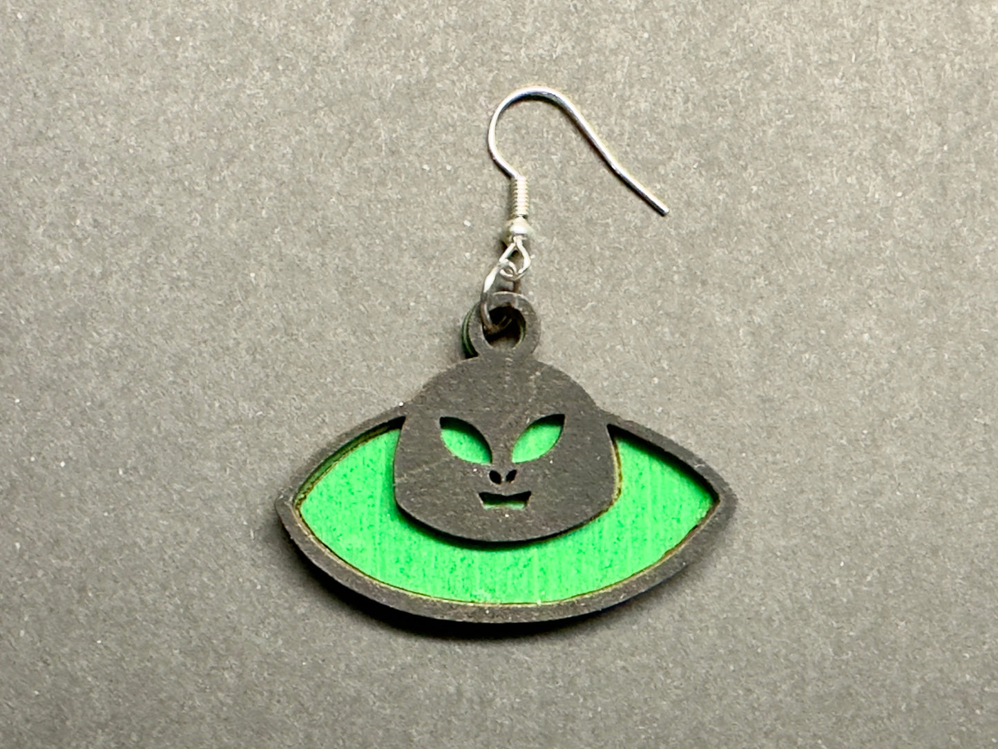 Alien and UFO dangle earrings