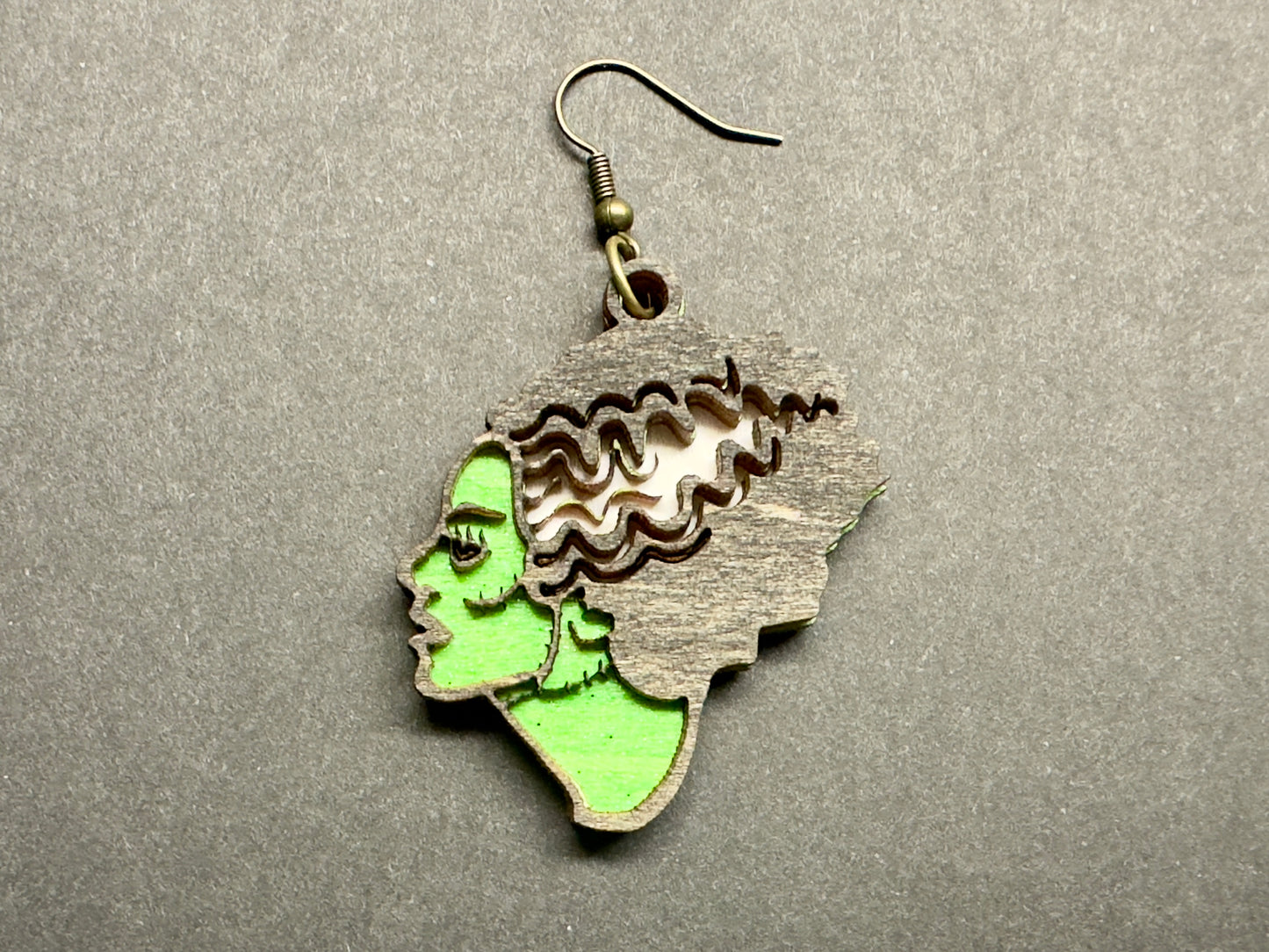 Mr and Ms Frankenstein’s Monster dangle earrings